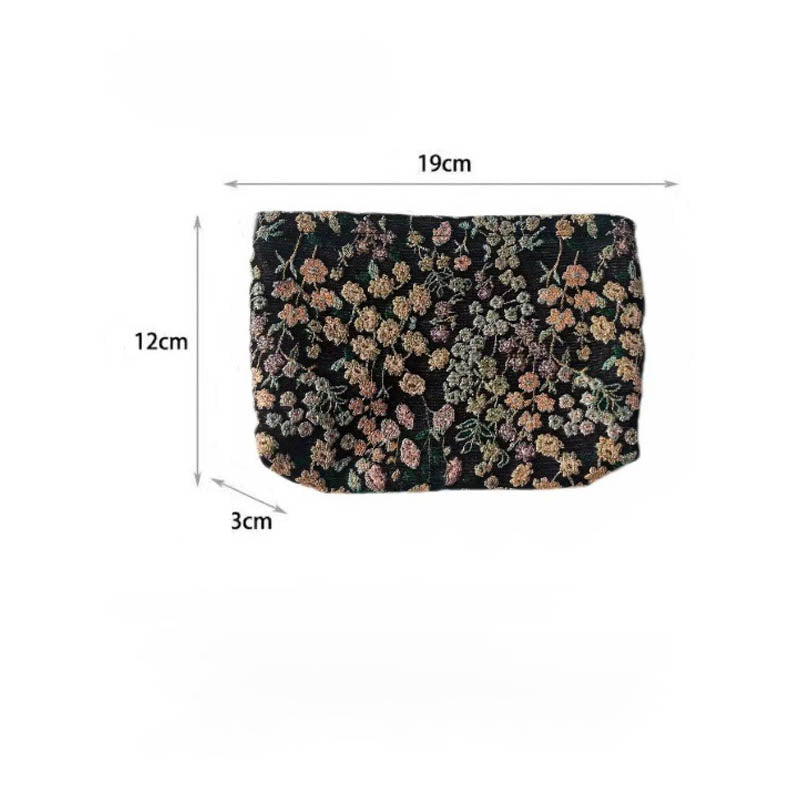 Retro Floral Embroidery Portable Makeup Bag MK2BW6W10BOB404