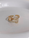 Gold Plated Geometric Ring - DippedShop Wholesale - #5155