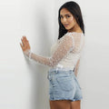 Pearl Studded See Through Top - DippedShop Wholesale - #7523