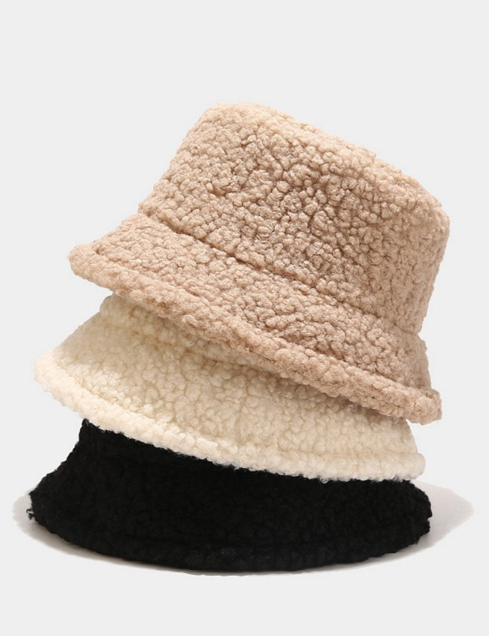 Solid Color Simple Lambswool Winter Buckrt Hats DPBH0320