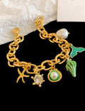 Stylish Gold Plated Pearl Tass - DippedShop Wholesale - #7027