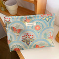Elegant Butterfly Jacquard Portable Makeup Bag MK2BW6W10BOB390