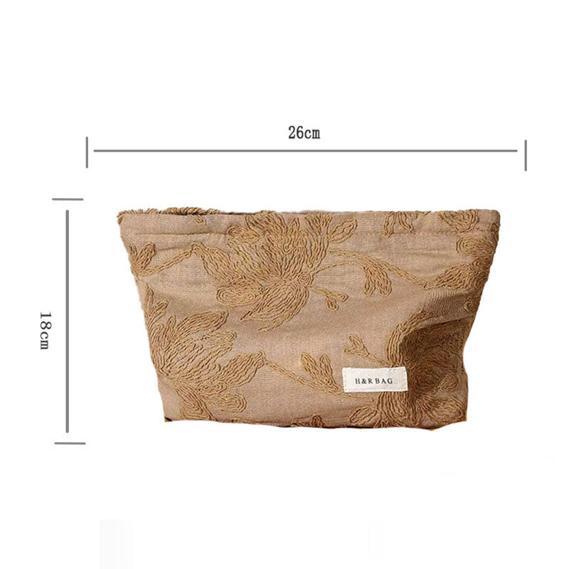 Cute Floral Embroidery Portable Cosmetic Bag MK2BW6W10BOB411