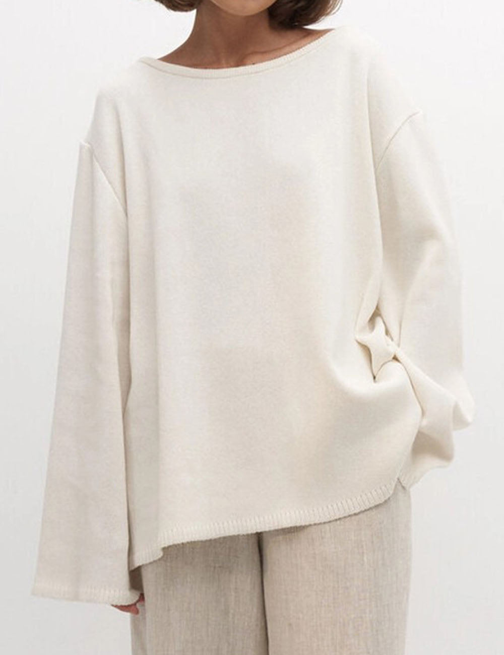 Elegant Crew Neck Backless Knit Pullover Sweater DP25H642