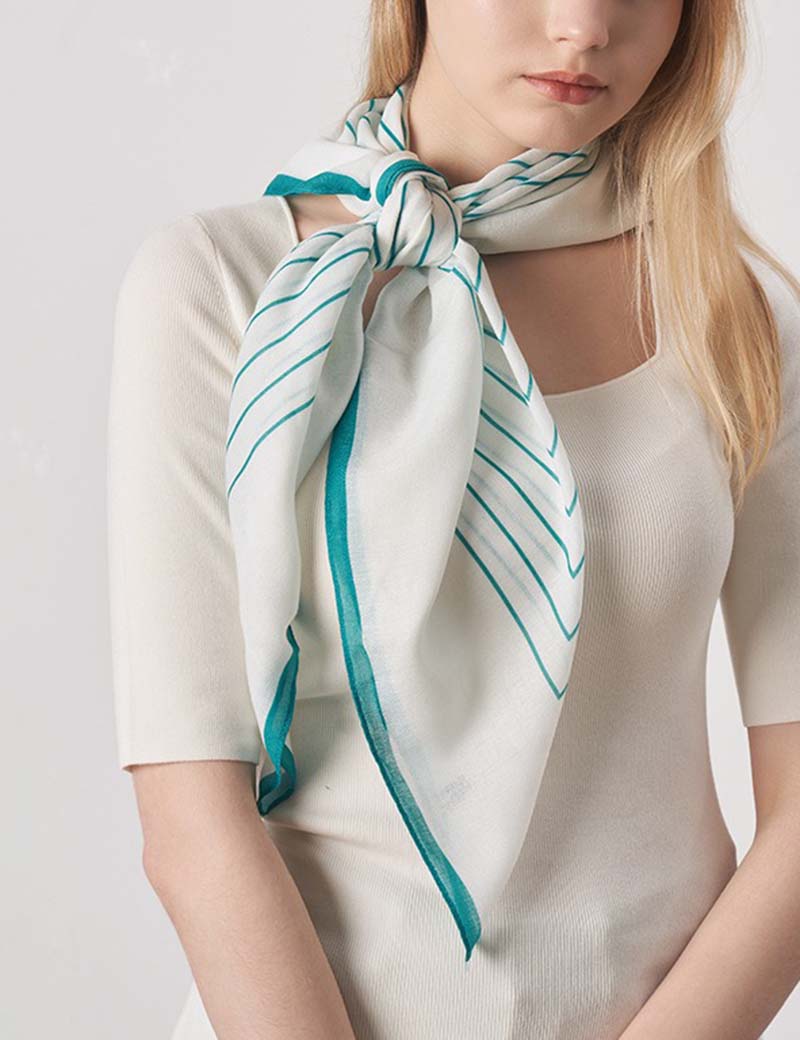 Cartoon Fish Minimalist Geometric Square Scarf DP25F453