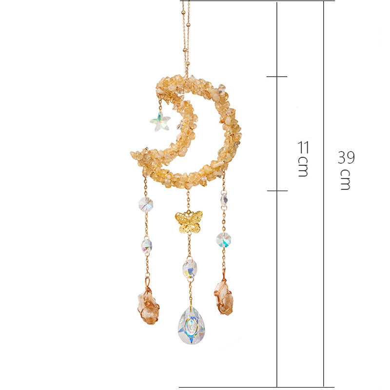 Handcrafted Moon Crystal Suncatcher - DippedShop Wholesale - #8579