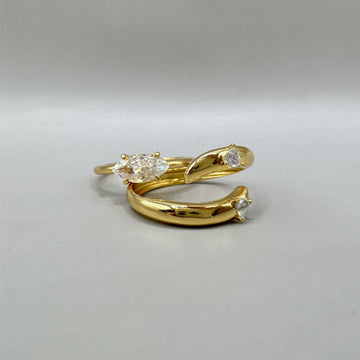 Simple Layered Rhinestone Elegant Rings DPJR1418