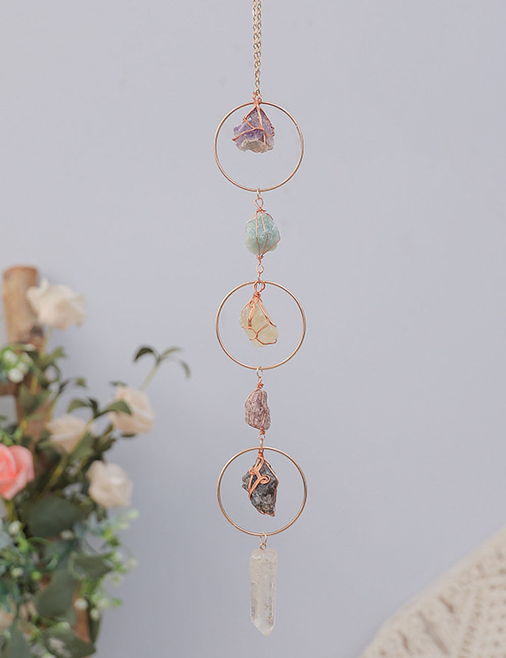 Natural Crystal Wind Chime - DippedShop Wholesale - #5075