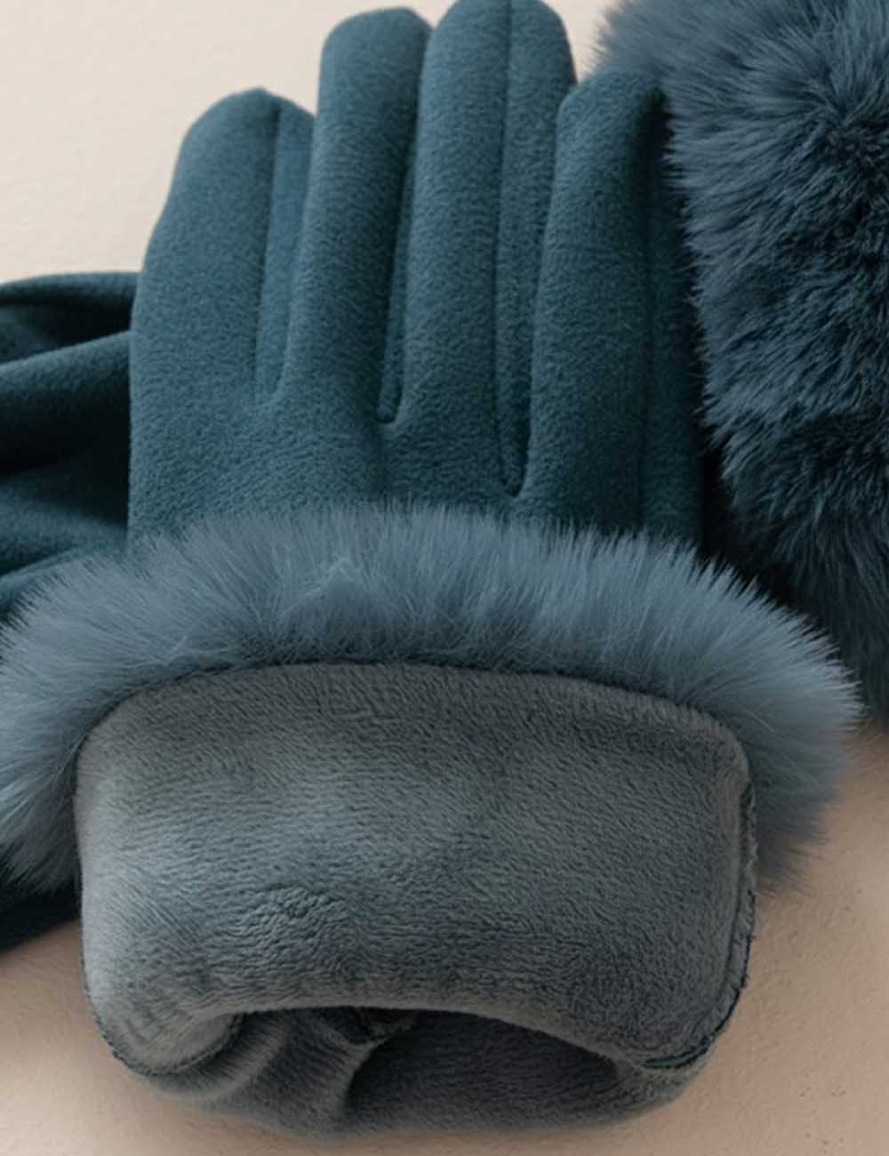 Winter Faux Fur Gloves - DippedShop Wholesale - #8931