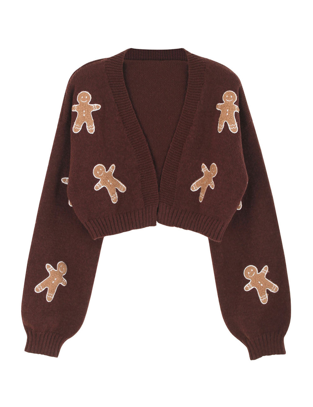 Trendy Cartoon Print Long Sleeve Cropped Cardigan DP25E539