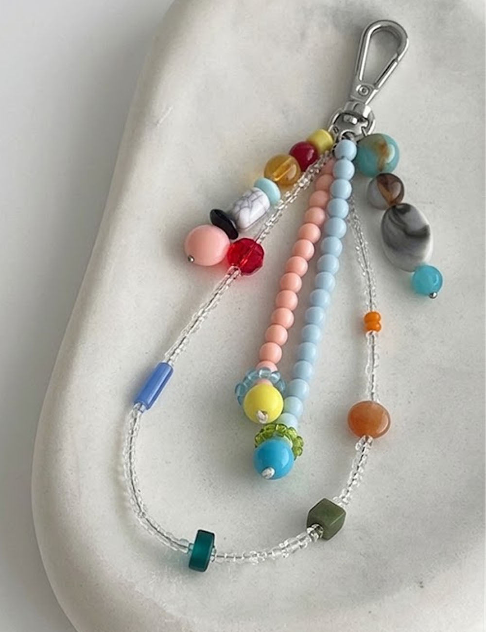 Colorful Bead Tassel Keychain - DippedShop Wholesale - #3523