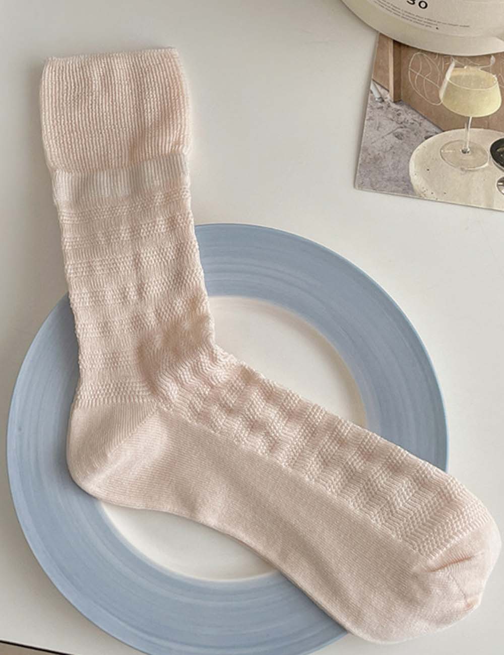 Casual Mesh Crew Socks - DippedShop Wholesale - #7251