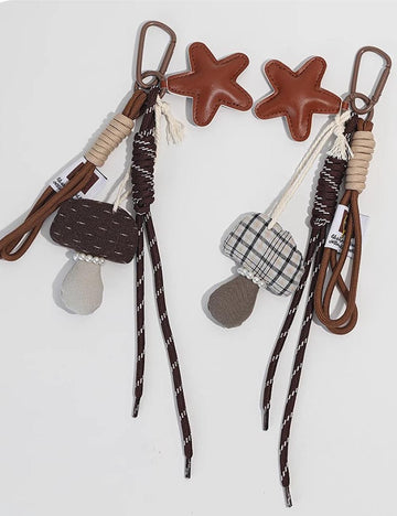 Funny Mushroom Pendant Rope Braided Keychain DP25H619