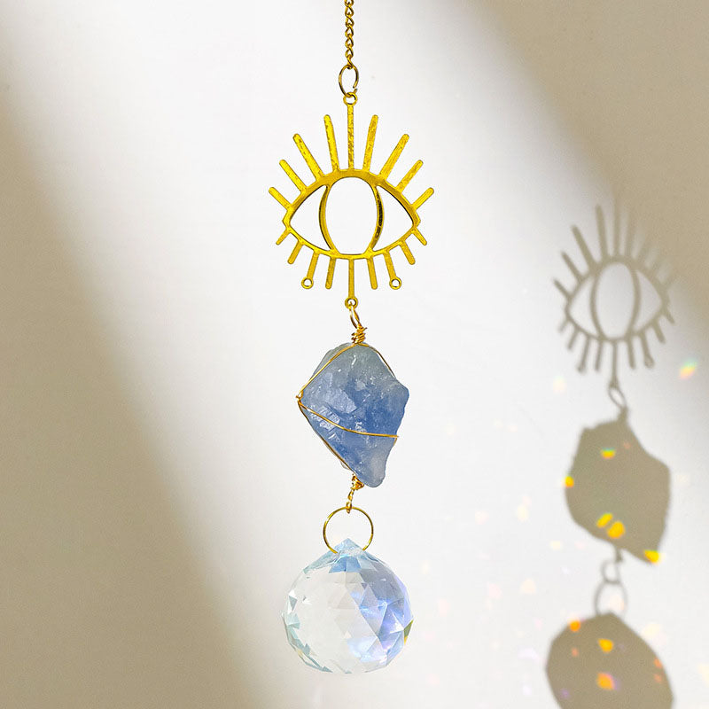 Natural Stone Crystal Ball Suncatcher - DippedShop Wholesale - #2371