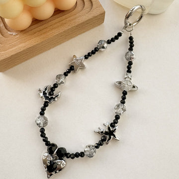 Color Block Love Crystal Beads Bag Charm DP25C799