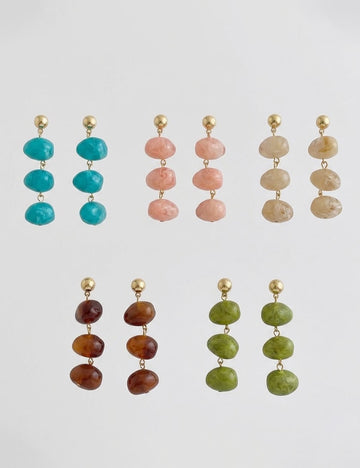 Resin Geometric Dangle Earrings - DippedShop Wholesale - #8467