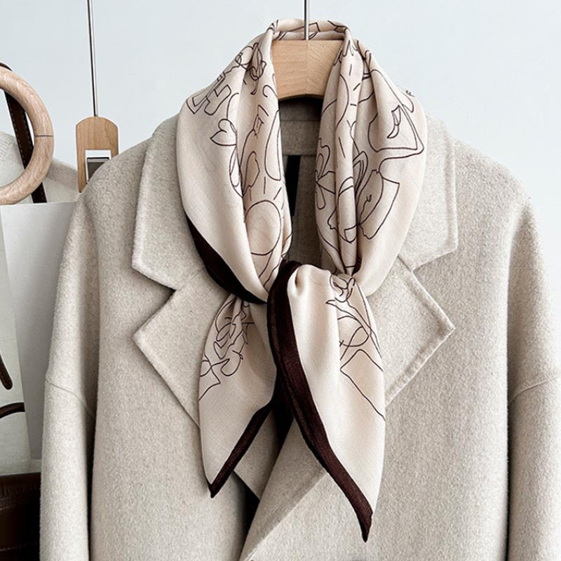Trendy Print Cotton Linen Scarf - DippedShop Wholesale - #1667