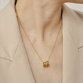 Gold Plated CZ Chain Necklace - DippedShop Wholesale - #7731