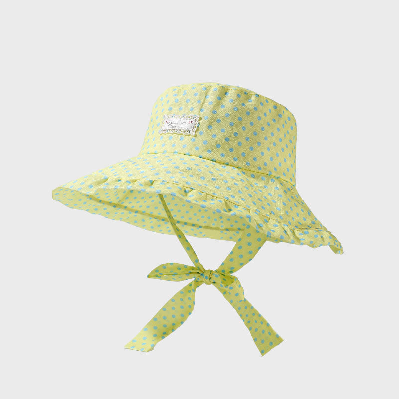 Cute Polka Dots Wide Brim Bucket Hat 8BK6HAT159T