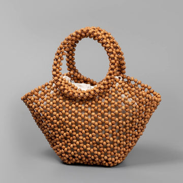 Casual Handmade Beach Hollow Out Bead Bag DP25B745
