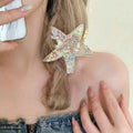 Iridescent Rhinestone Starfish Non-Slip Hair Claw MK2PPM6W6HCP346