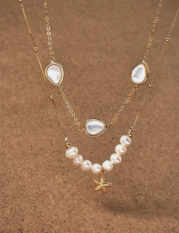 Freshwater Pearl Starfish Choker - DippedShop Wholesale - #7459