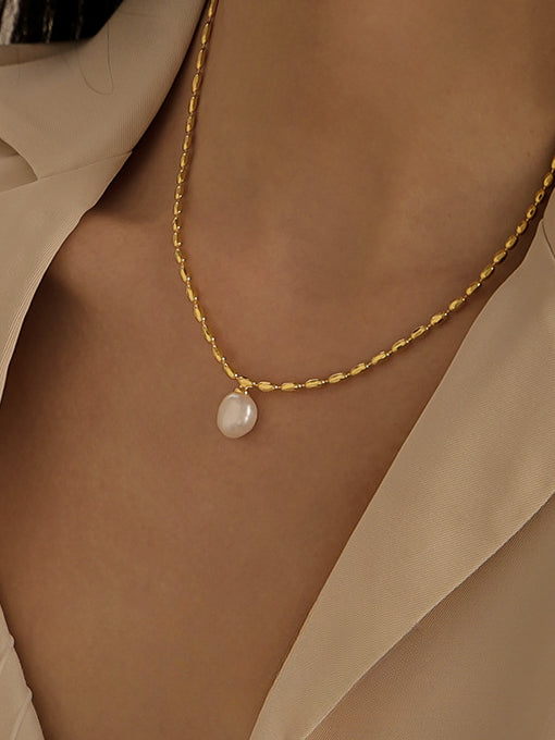 Vintage Pearl Beaded Necklace DPJN4