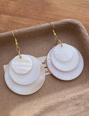 Minimalist Shell Dangle Earrings - DippedShop Wholesale - #6403