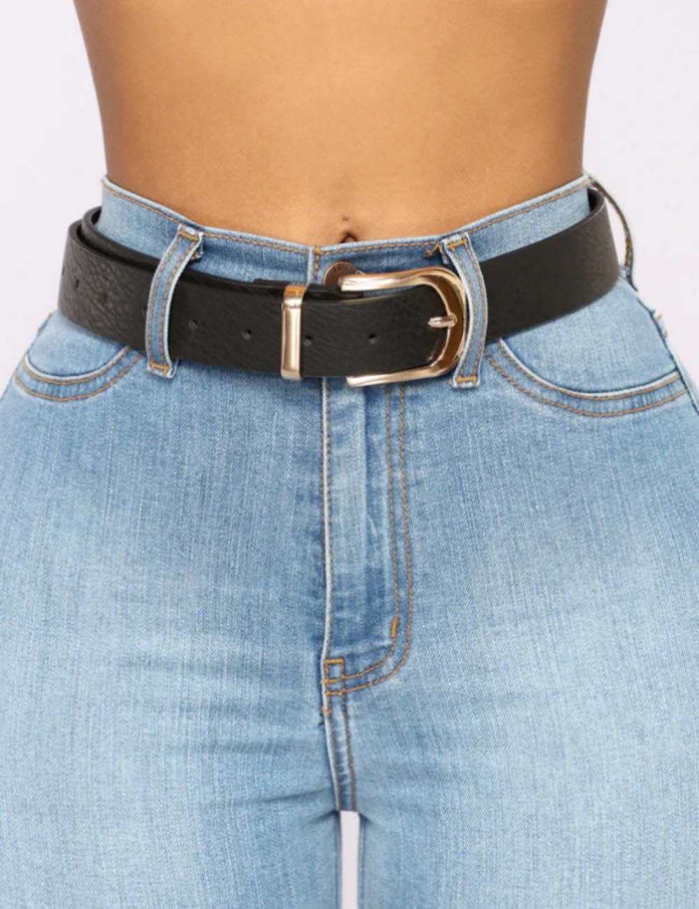 2PCS Minimalist Metal Buckle Waist Belts 2IW3339