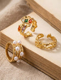 Vintage Cubic Zirconia Gold Pl - DippedShop Wholesale - #8035