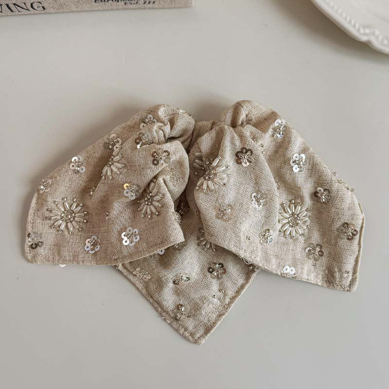 Flower Sequin Hair Scrunchie - DippedShop Wholesale - #2867