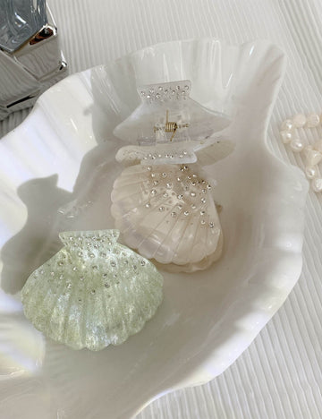 Sparkling Rhinestone Shell Acetate Hair Claw DP25E886