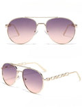 Double Bridge Aviator Sunglasses - DippedShop Wholesale - #0595