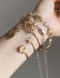 Retro Shell Pearl Gold Plated - DippedShop Wholesale - #6691