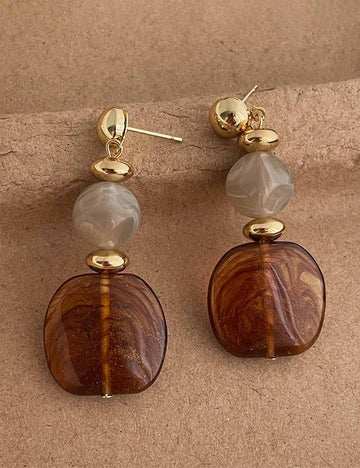 Vintage Geometric Acrylic Drop Dangle Earrings DP25E598