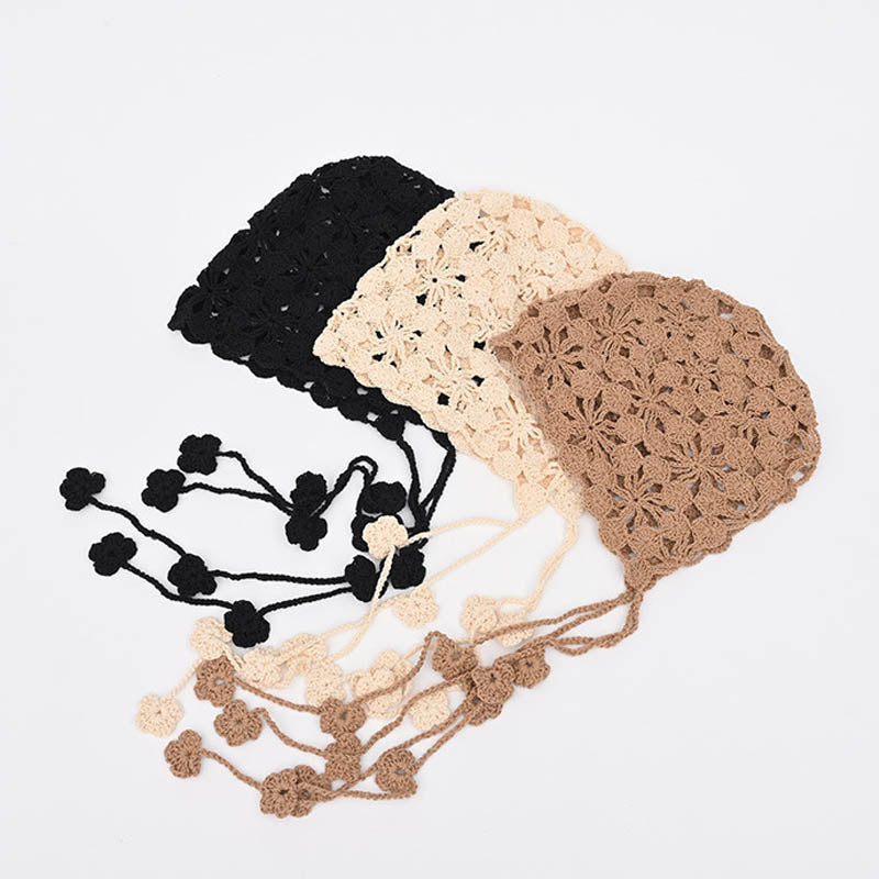 Boho Handmade Crochet Hollow Tassel Beanie Hat MK2CK6W6HAT58