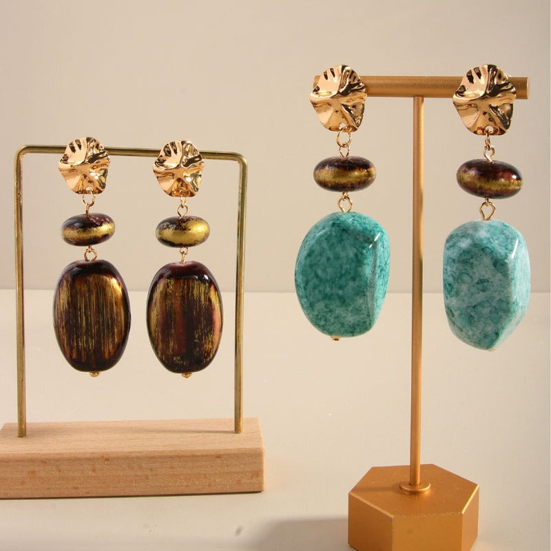 Trendy Multilayer Irregular Resin Stud Earrings DP25B904