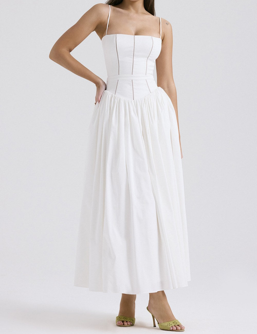 Floral Print Slim Maxi Spaghetti Dress DP25D606