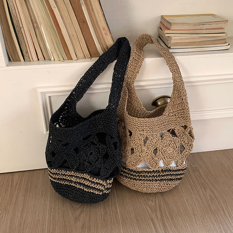 Vintage Straw Crochet Bag - DippedShop Wholesale - #8403