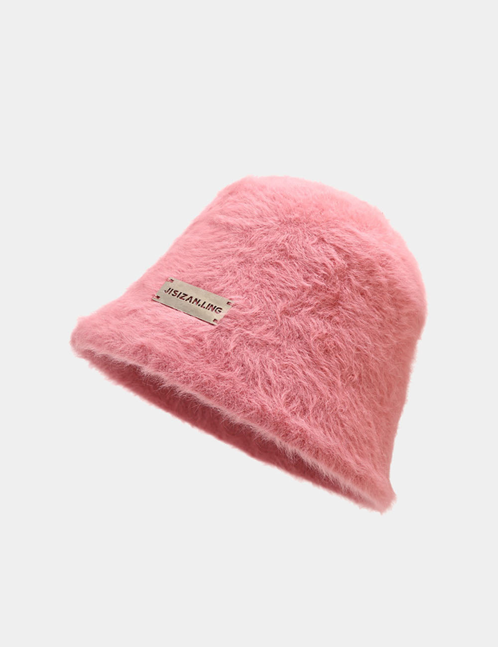 Soft Solid Color Fuzzy Warm Bucket Hat DP25F649