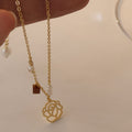 Elegant Rose Choker Necklace - DippedShop Wholesale - #3955