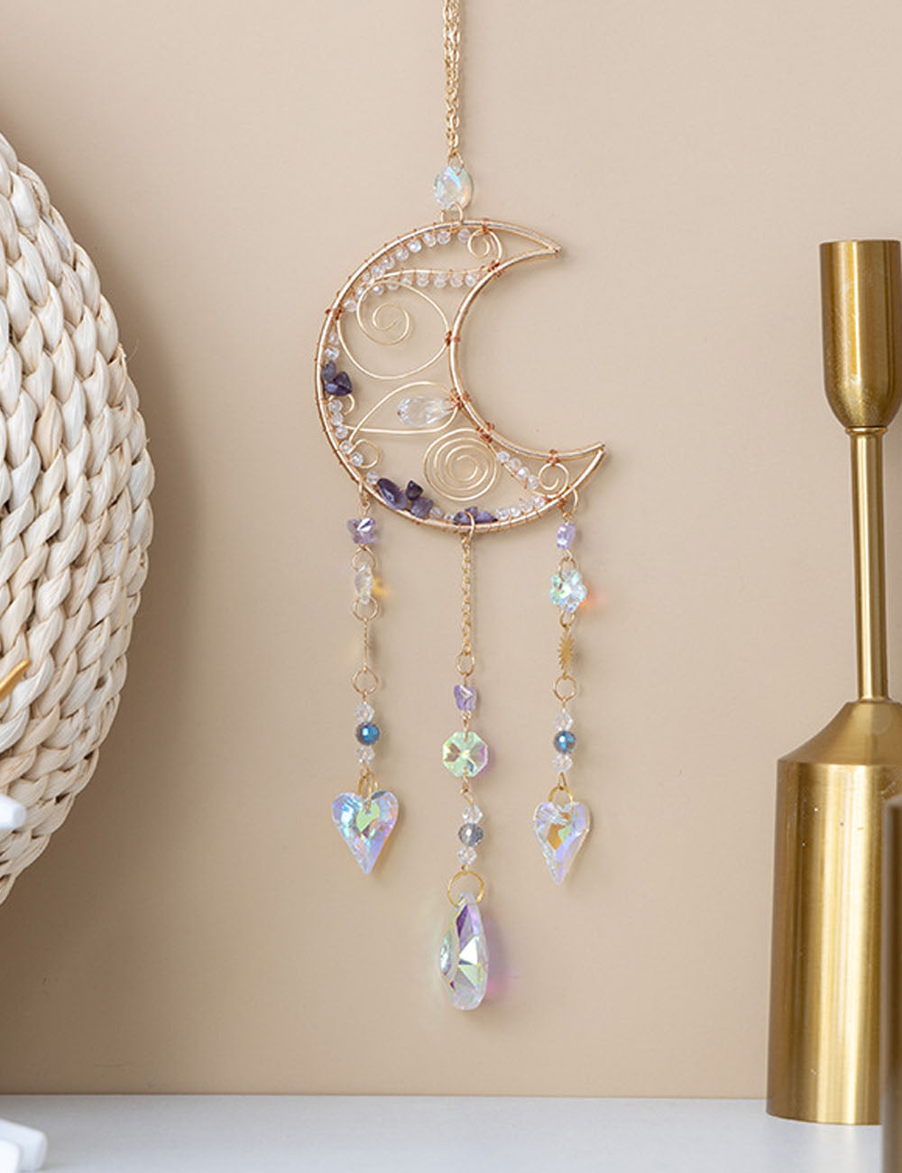 Moon Crystal Suncatcher - DippedShop Wholesale - #5331