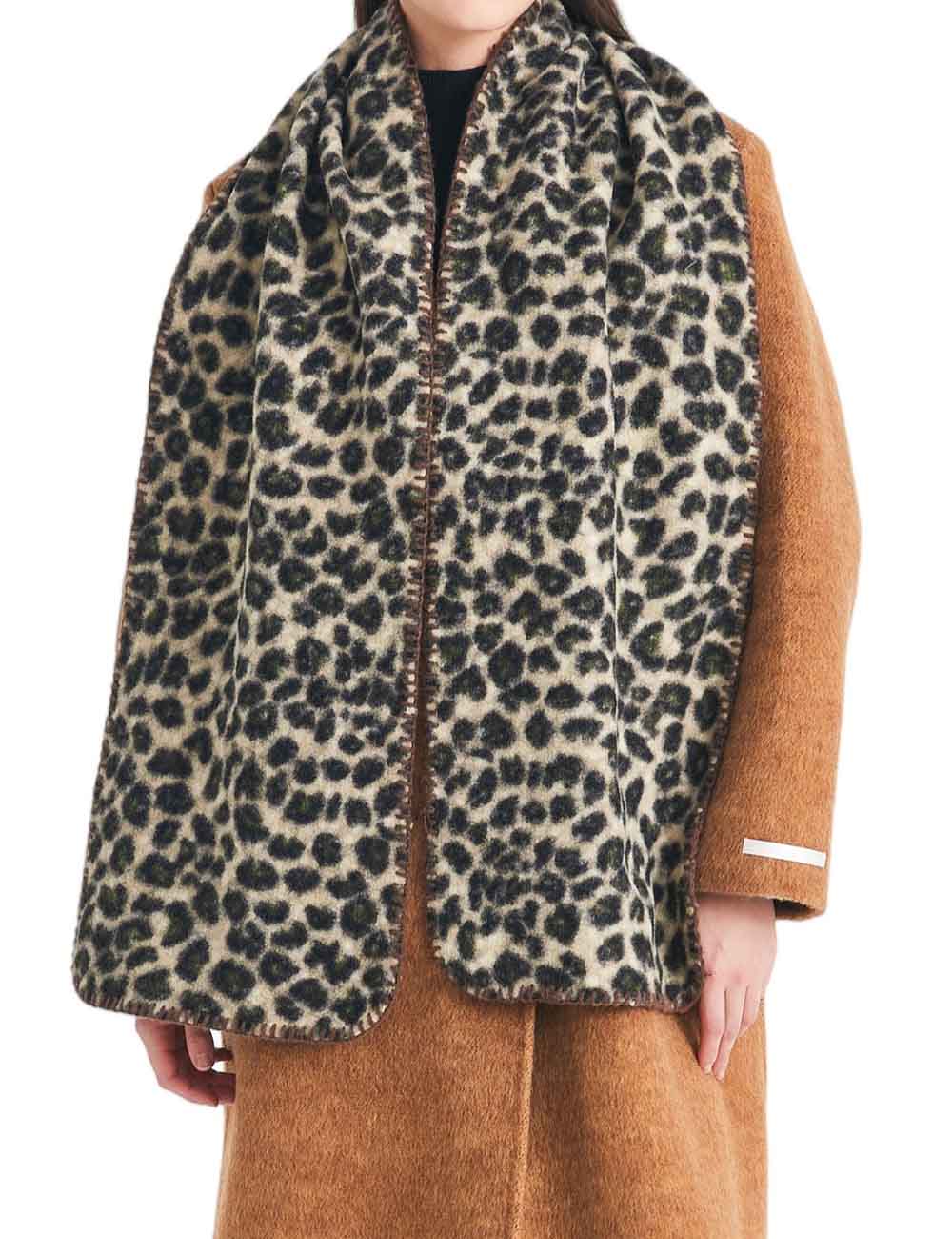 Winter Soft Cozy Leopard Print Warm Scarf DP25G582