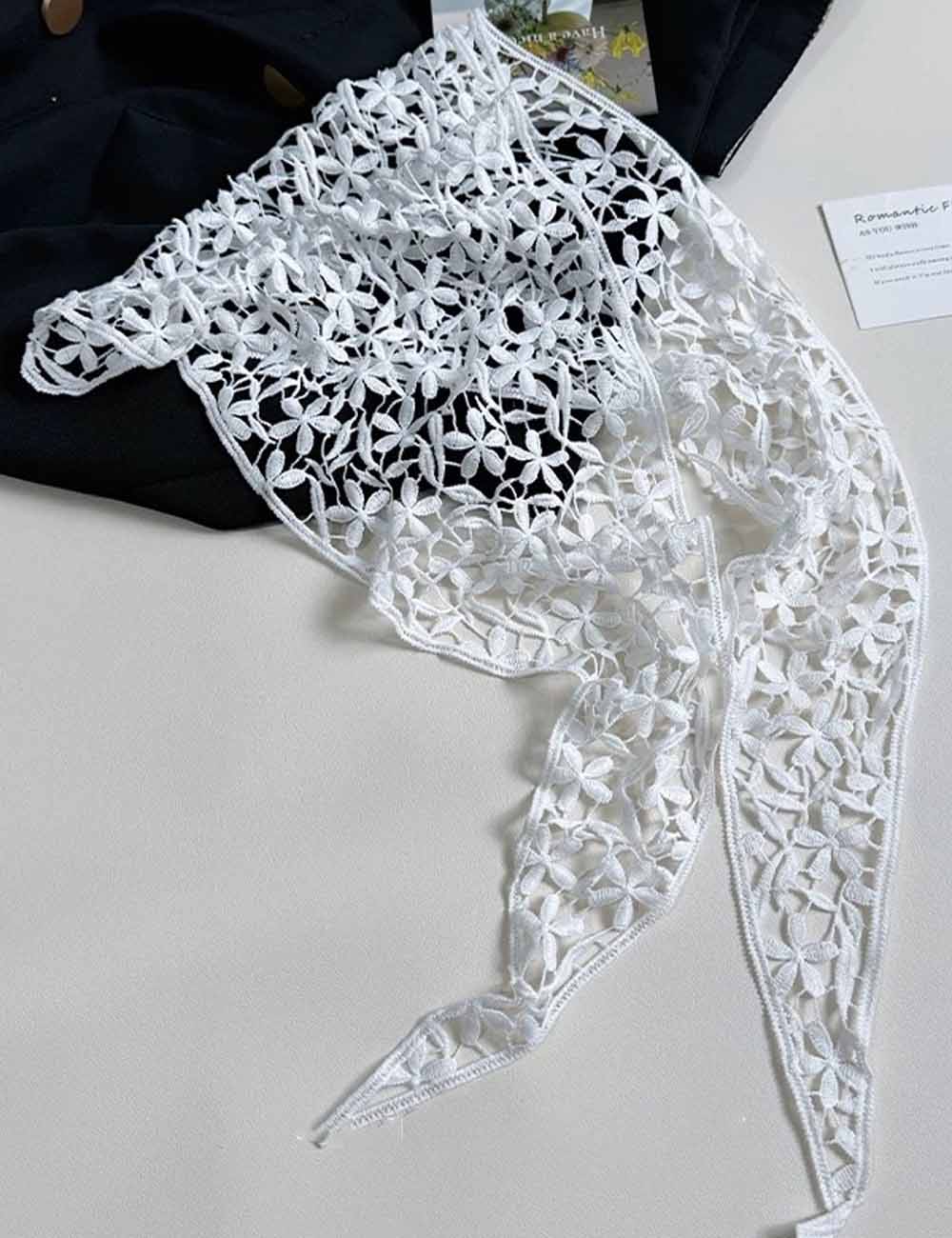 Elegant Lace Solid Color Triangle Hip Scarf MK2BW6W1SL01