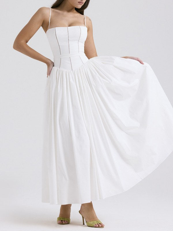 Floral Print Slim Maxi Spaghetti Dress DP25D606