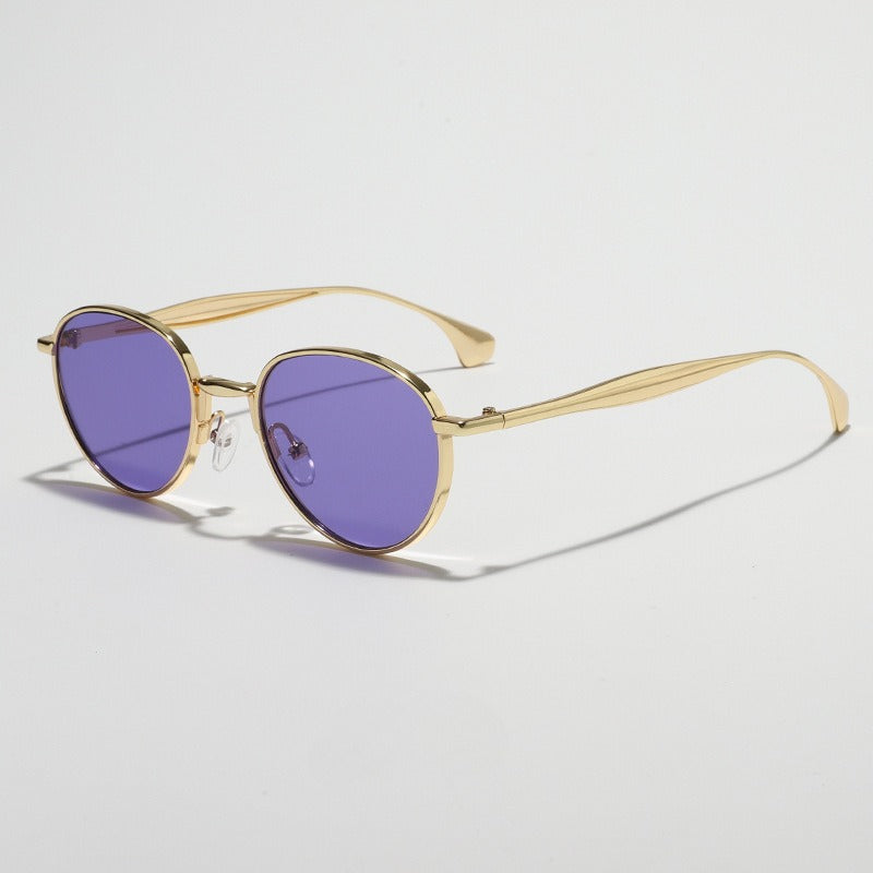 Metal Oval Frame Sunglasses - DippedShop Wholesale - #6387