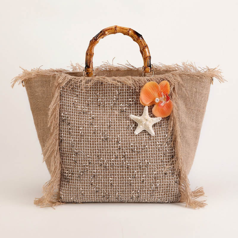 Boho Handwoven Beach Tote - DippedShop Wholesale - #9667