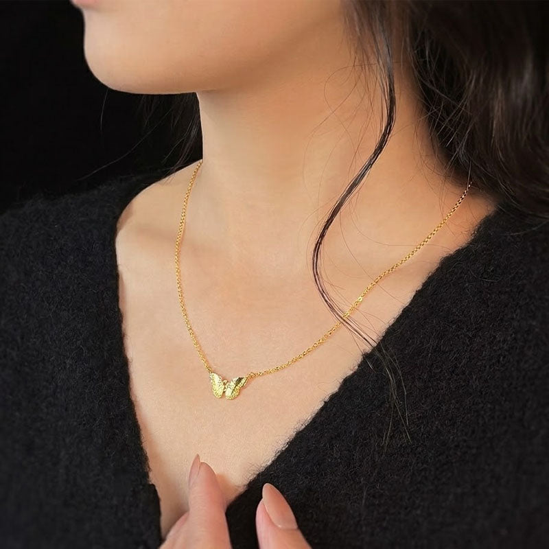 Butterfly CZ Choker Necklace - DippedShop Wholesale - #2675