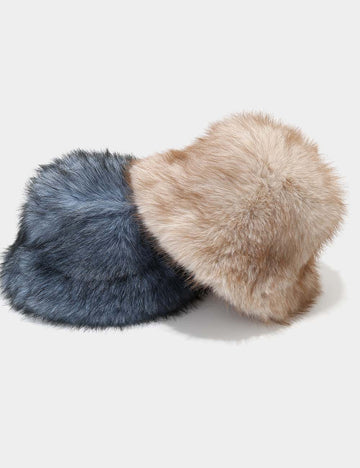 Winter Fluffy Faux Fur Thermal Plush Bucket Hat DP25H722