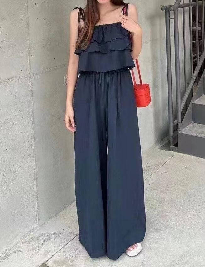 Flounce Sleeveless Set - DippedShop Wholesale - #1683